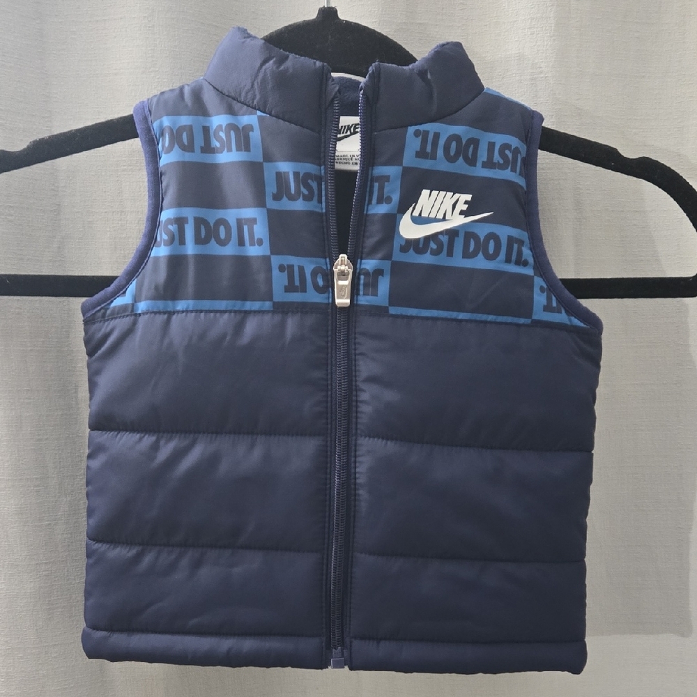 Nike Navy Blue Puffer Vest - Picture 2 of 6